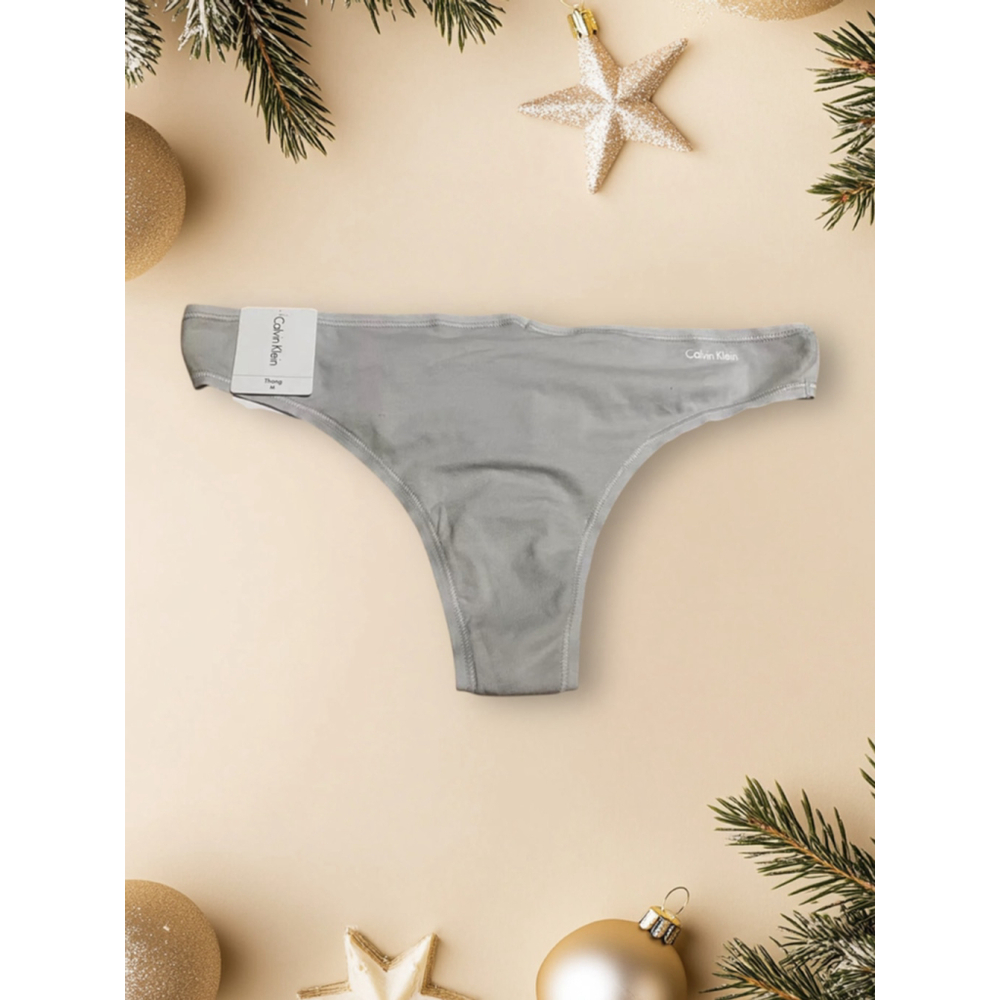 NWT Calvin Klein Thong‎ Underwear, Grey, S/M/L
